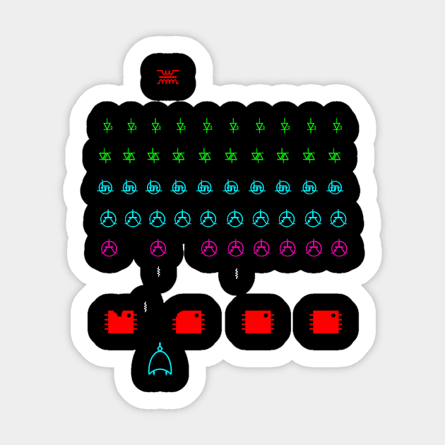 Logic Invaders Sticker by blueshift